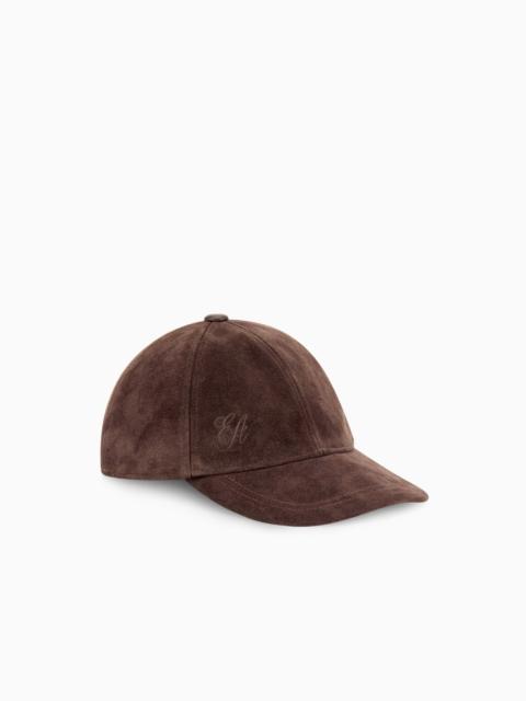 EMPORIO ARMANI SIGNATURE CAPSULE SUEDE BASEBALL CAP