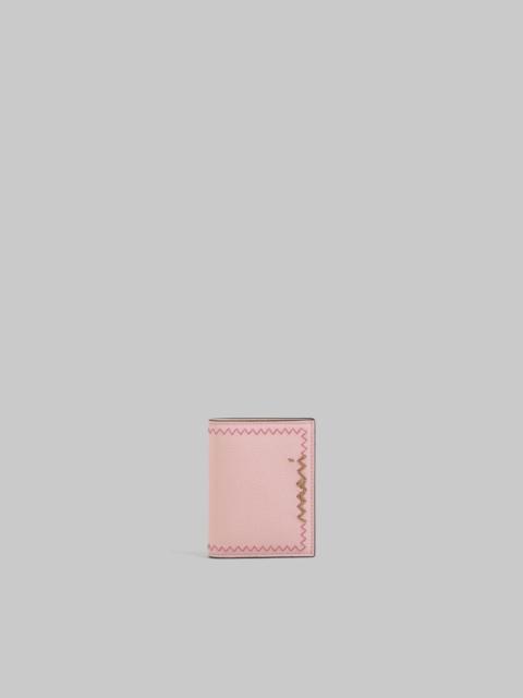 Marni PINK BI-FOLD WALLET WITH MARNI MENDING EMBROIDERY