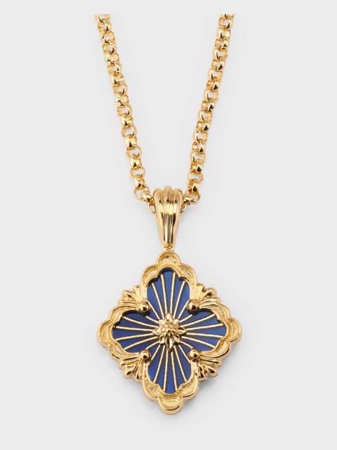 Buccellati Opera Tulle Pendant Necklace in Blue and 18K Yellow Gold,