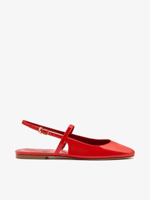 Larroudé Georgina Ballet Flat Scarlet Patent Leather