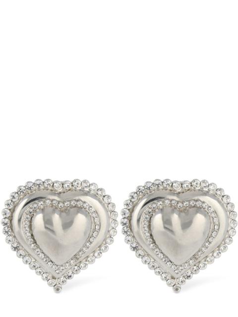 Alessandra Rich Heart stud earrings