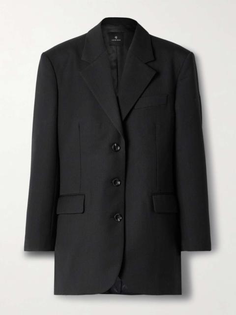 ANINE BING Sara oversized woven blazer Black