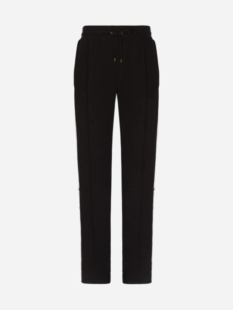 Dolce & Gabbana Jersey jogging pants with embroidered bands
