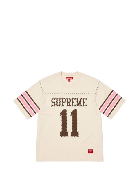 Supreme studded striped-sleeve t-shirt