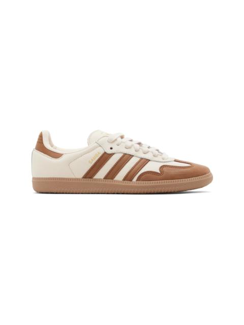 adidas Originals Off-White & Tan Samba OG Sneakers