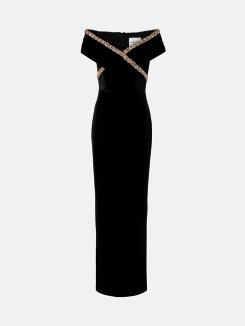 ROLAND MOURET Embellished gown