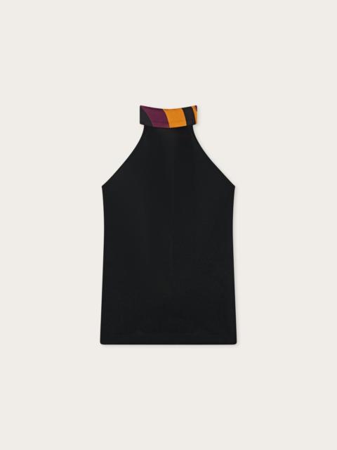 PUCCI WOOL TOP WITH SCARF DETAIL