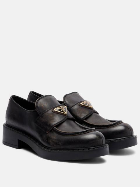 Prada Leather penny loafers