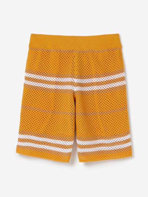 Burberry Icon Stripe Pointelle Knit Shorts