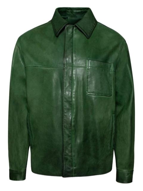 Loewe smooth-leather shirt jacket