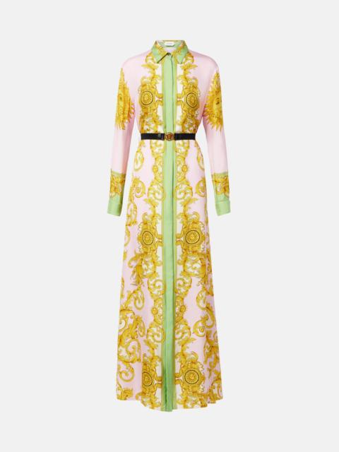 VERSACE Printed silk twill shirt dress