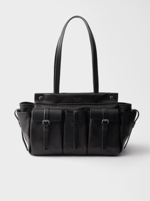 Prada Prada Route large leather tote bag