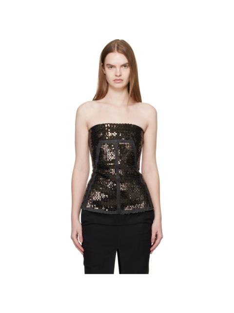 Rick Owens Black Temple Bustier Top