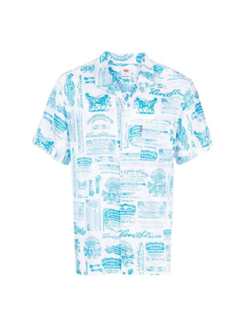 graphic-print lyocell shirt