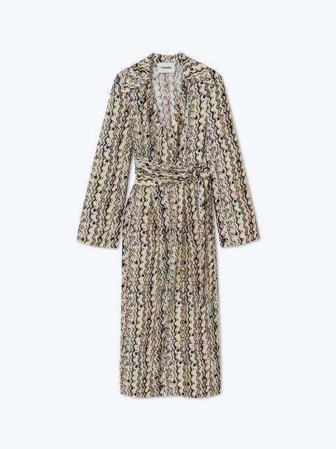 Nanushka SALUS - Belted wrap dress - Optic wave