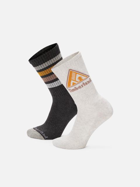 Timberland 2-Pack Quad Stripe Crew Sock