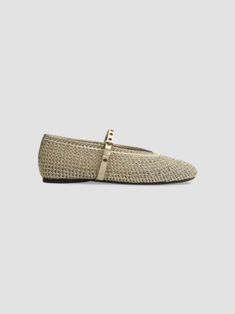 rag & bone Women's Spire Crochet Mary Janes - Salute Lurex