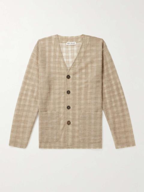 Our Legacy Checked Open-Knit Wool-Blend Cardigan
