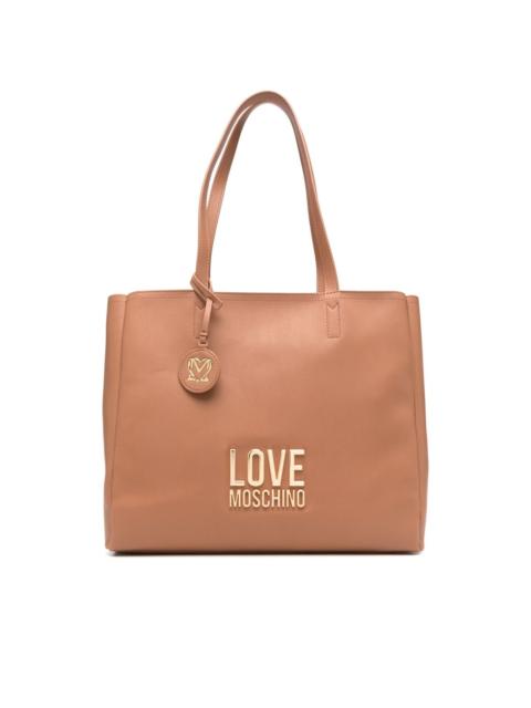 Moschino logo-lettering tote bag
