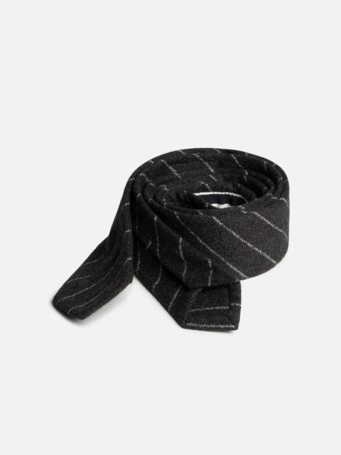 Thom Browne CLASSIC TIE IN CHALK STRIPE FLANNEL