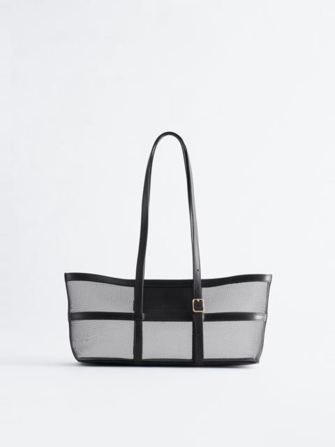 & Other Stories Leather-Trimmed Mesh Tote Bag