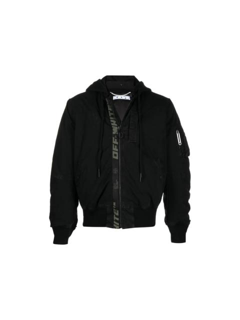 Off-White OFF-WHITE Vintage Cotton Bomber Jacket Black