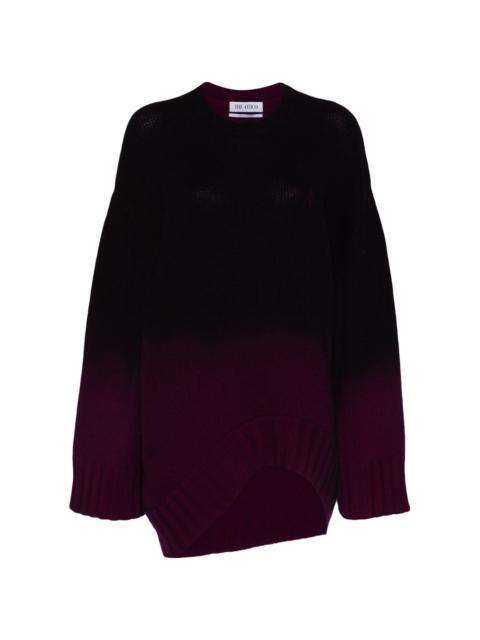 THE ATTICO ombrÃ©-effect long-length jumper