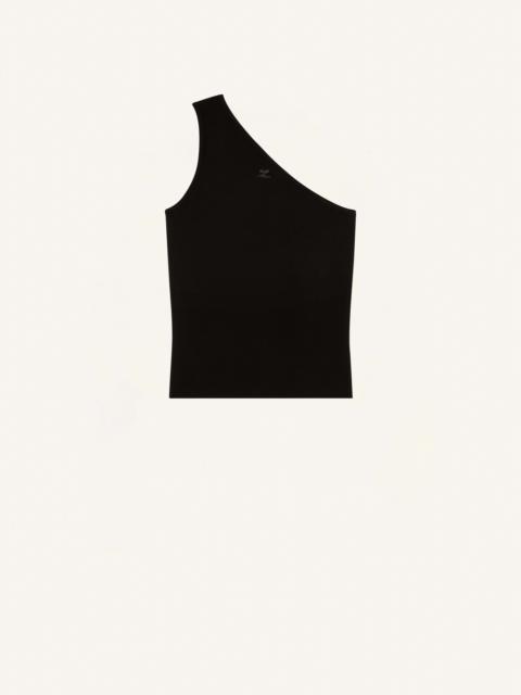 courrèges ASYMETRICAL KNIT TOP