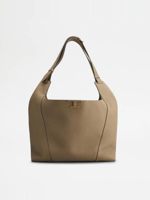 Tod's TIMELESS BAG IN LEATHER LARGE - BEIGE