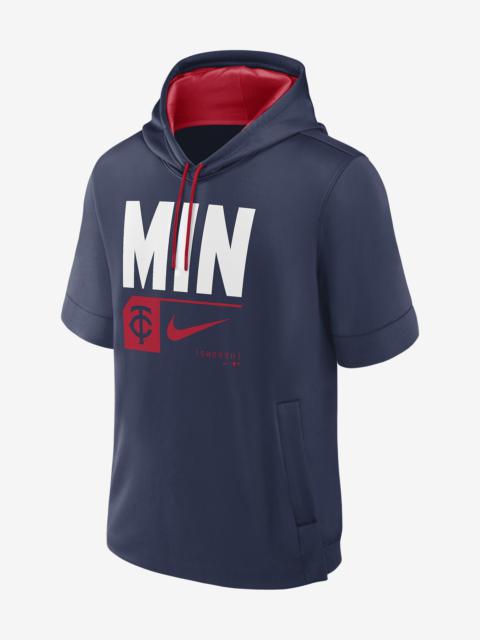 Minnesota Twins Tri Code Lockup Nike Men's MLB Short-Sleeve Pullover Hoodie