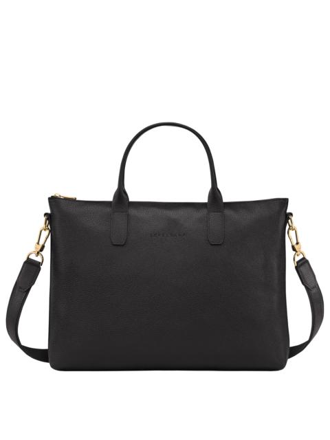 Longchamp Le Foulonné S Briefcase Black - Leather