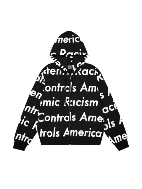 Denim Tears x Arthur Jafa Systemic Racism Controls America Zip Up Hoodie 'Black'