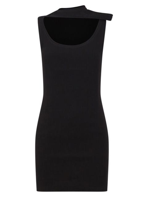 Y/Project THREE COLLAR MINI DRESS S/LESS BLACK