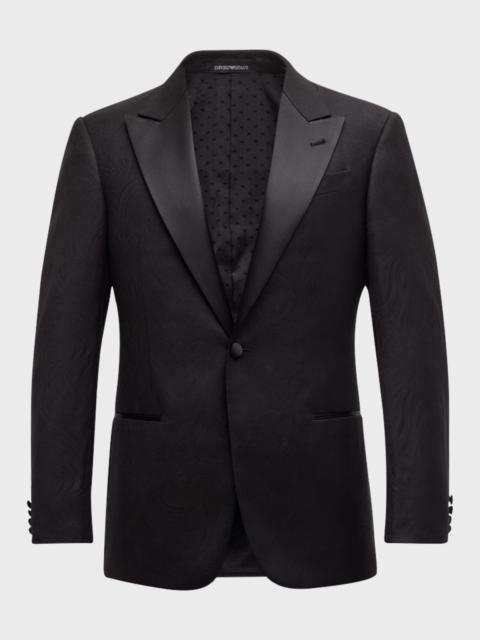 Men's Tonal Swirl Jacquard Dinner Jacket