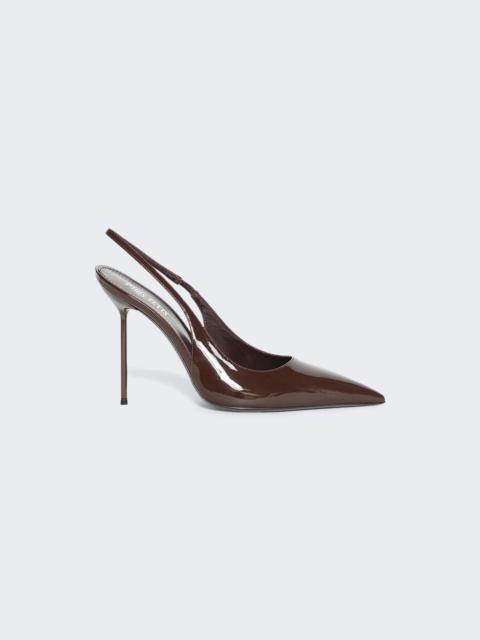 PARIS TEXAS Lidia Slingback Brown Patent Leather
