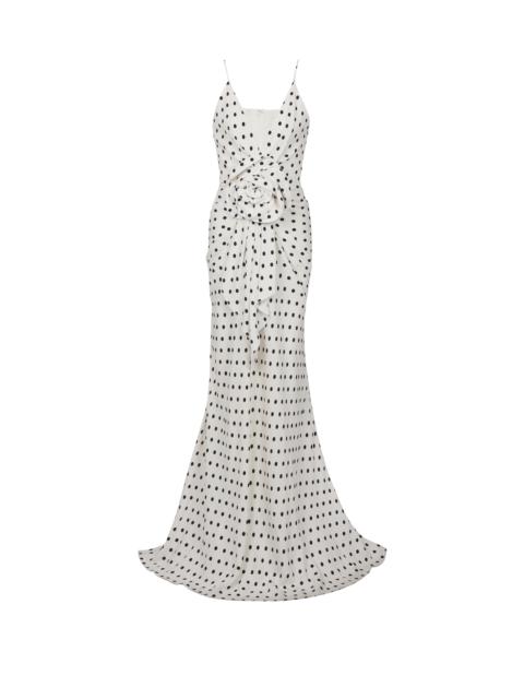 Balmain Polka Dots printed maxi dress