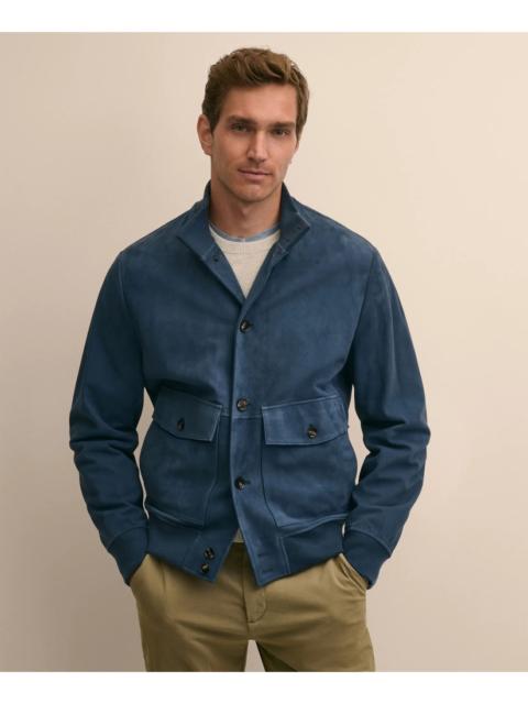 Brooks Brothers Suede Bomber Jacket