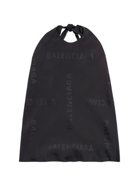 BALENCIAGA logo-jacquard halterneck top