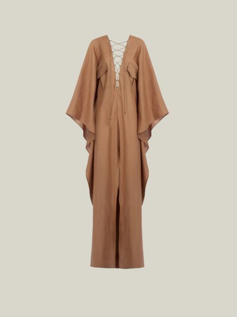 Taller Marmo Mojave Linen Kaftan in Camel