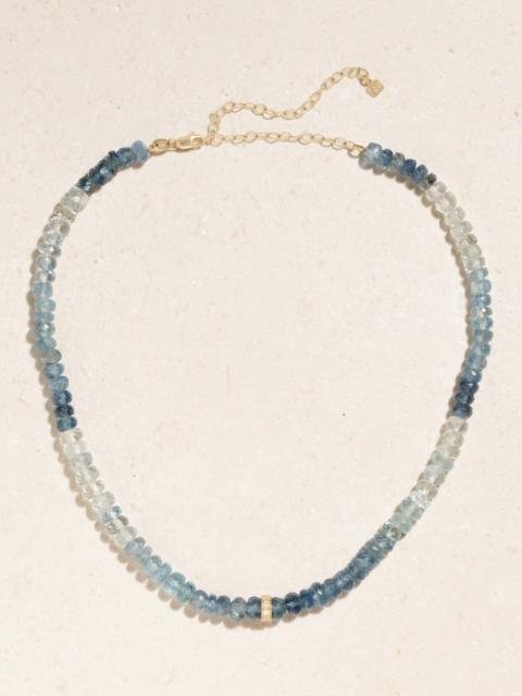 SYDNEY EVAN 14-karat Gold And Diamond Beaded Choker