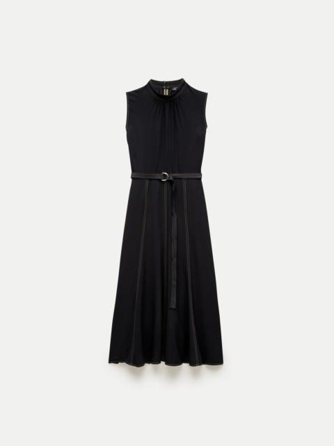 J.CREW Mockneck midi dress in viscose crepe