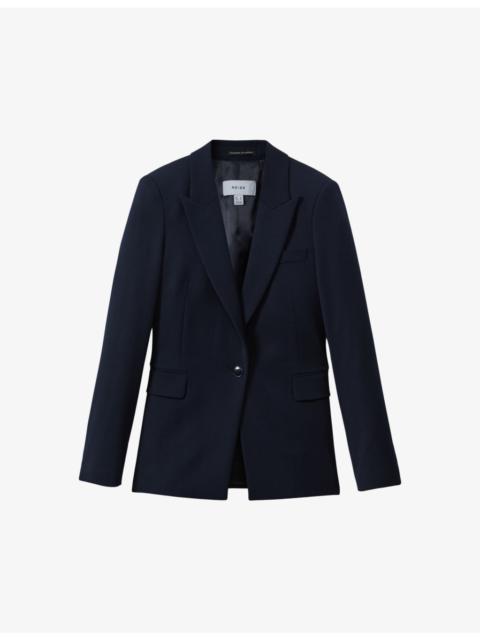 REISS Gabi single-breasted stretch-woven blazer