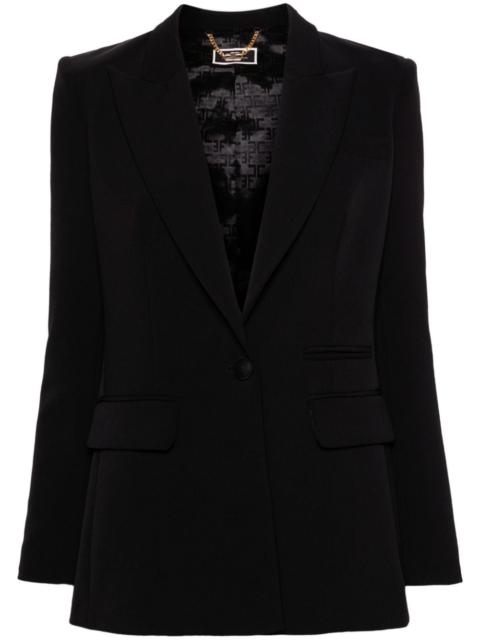 ELISABETTA FRANCHI single-breasted crepe blazer