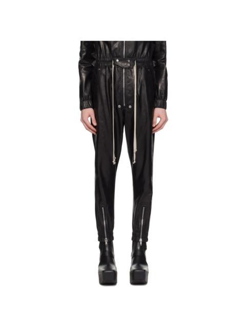 Rick Owens Black Luxor Leather Jumpsuit