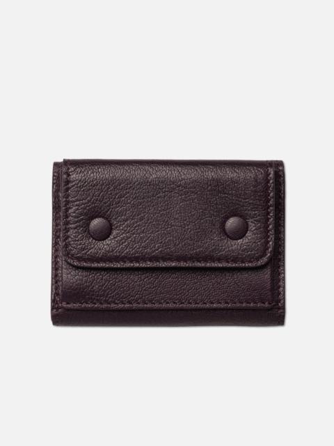 SNAP BUTTON LEATHER WALLET