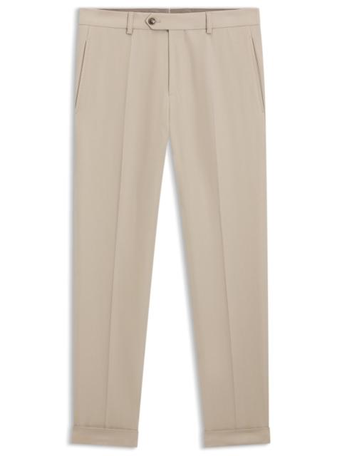 BOSS TAPERED-FIT TROUSERS IN VIRGIN WOOL AND COTTON