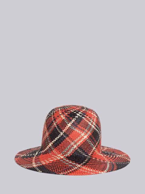 Thom Browne Straw Madras Sun Hat