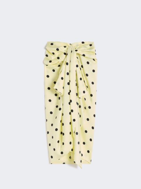 Sportmax Silk twill knot skirt - lemon