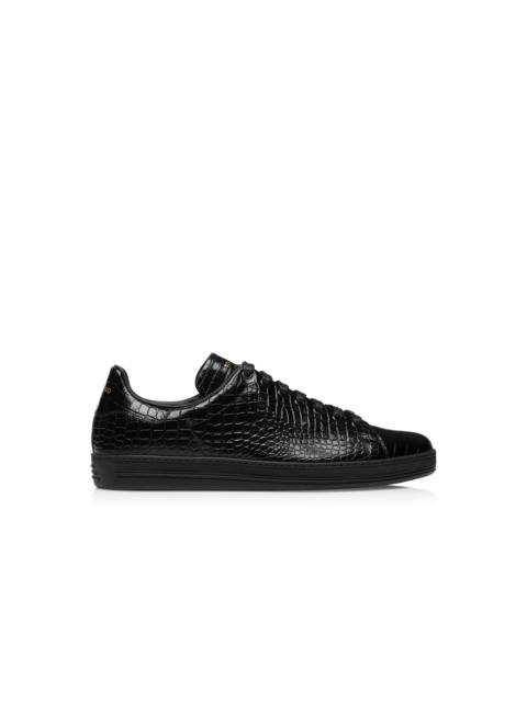 TOM FORD PRINTED ALLIGATOR WARWICK SNEAKER