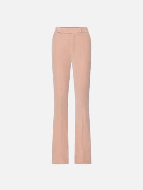 FRAME The Slim Stacked Velvet Trouser in Blush